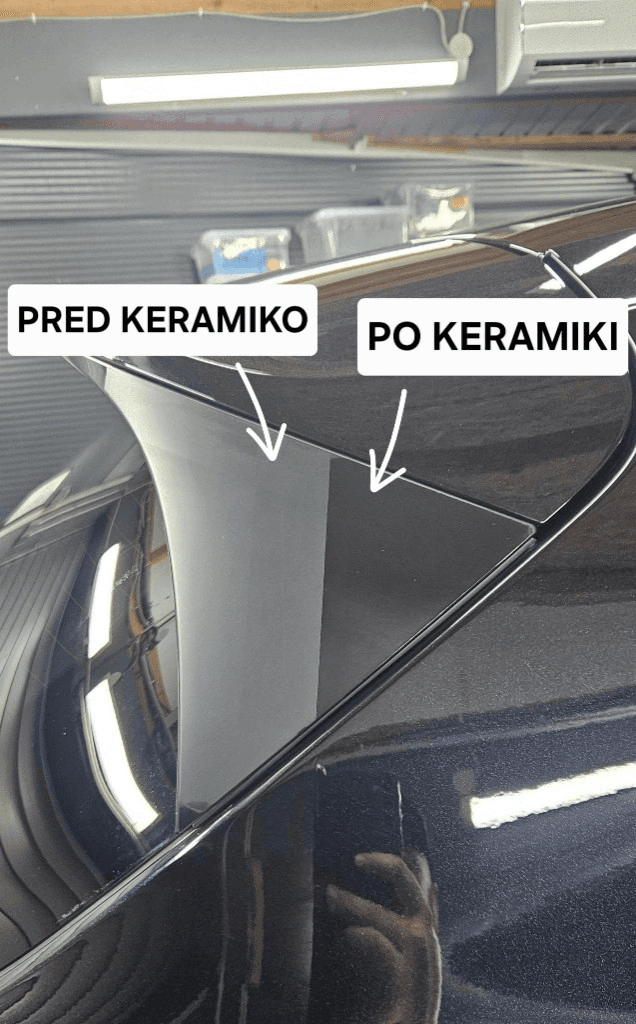 Keramika na spojlerju — pred in po